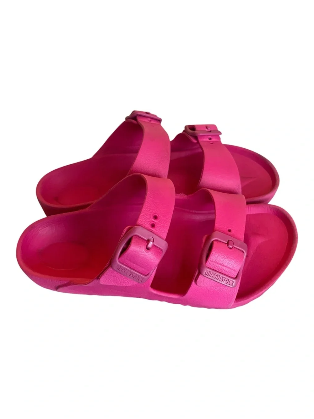 Birkenstock Pink EVA Two-Strap Slide Sandals